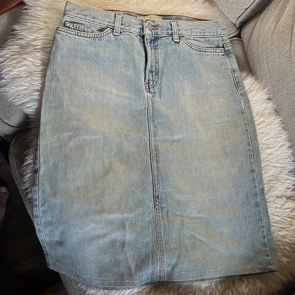 90s vintage Denim GAP skirt Sz 4. Light wash - Picture 4 of 8